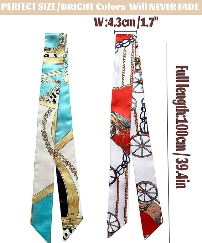 kcctoo 2/6/10Pack Scarf Bags for Women Handbag Scarfs Band Hair Neck Scarves Fashion Gifts