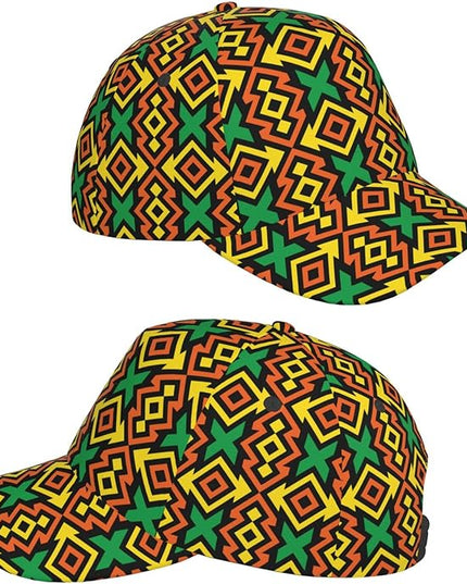 African Ethnic Tribal Style Baseball Cap for Men Women, Fashion Adjustable African Hat Casual Trucker Hats Sun Caps