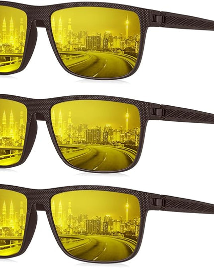 KALIYADI Polarized Sunglasses for Men, Lightweight Sun Glasses with UV Protection for Driving Fishing Golf