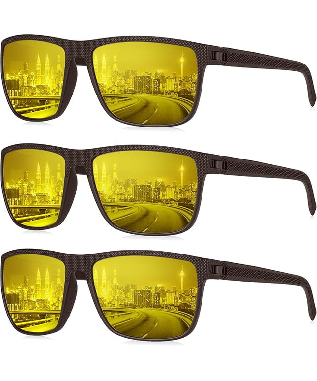 KALIYADI Polarized Sunglasses for Men, Lightweight Sun Glasses with UV Protection for Driving Fishing Golf