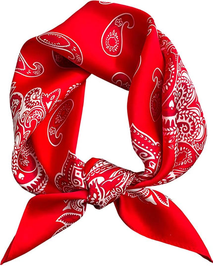 100% Mulberry Silk Scarf for Women Hair Lightweight Square Neckerchief Wrap For Head Scarves 21"