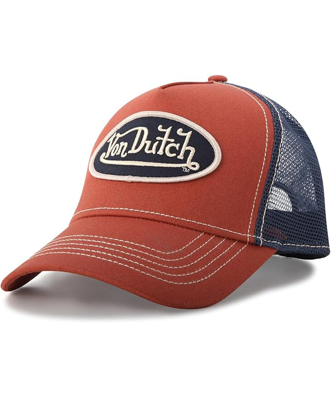 Von Dutch Unisex Trucker Hat - Curved Bill Mesh Back Retro Classic Adjustable Snapback Baseball Cap for Men and Women