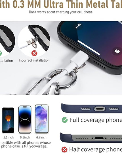 Clip and Go Strap for Phone with Wallet Crossbody Phone Lanyard and Detachable Checkered Bag with ID Window and RFID Pouch for Daily Travel.
