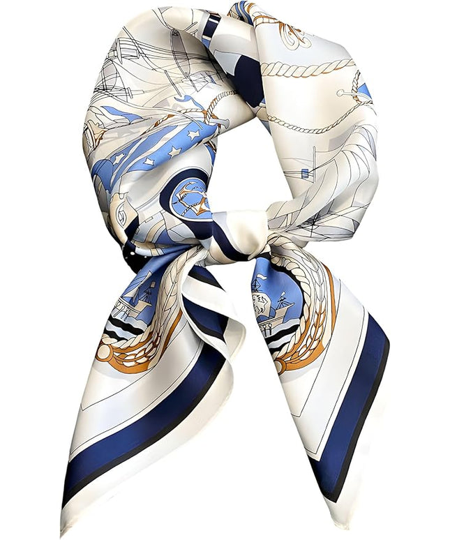 100% Mulberry Silk Scarf for Women Hair Lightweight Square Neckerchief Wrap For Head Scarves 21"