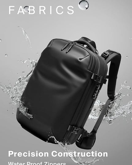 BlackVoyage Vortex Vacuum Seal Travel Backpack 60L Expandable Air Compression System Water Resistant TSA Lock Carry-On Suitcase Luggage Black Zephyr - Vacuum Pump Included