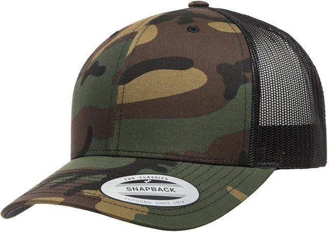 Yupoong Classic Premium Mesh 6 Panel Retro Trucker Cap | Mid Profile Snapback | OSFA | Bulk Pack Available
