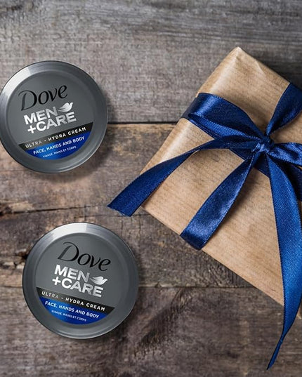 Dove Men+Care Ultra Hydra Cream Lotion, 3-In-1 Advanced Skin Care for Men, Face Cream, Hand & Body Lotion for Dry Skin, 2.53 Fl Oz (Pack of 12)