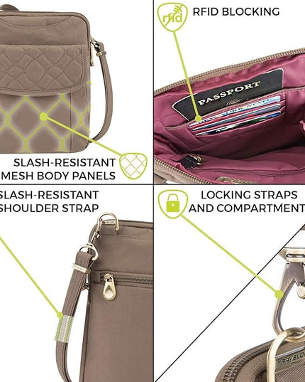 Travelon Anti-Theft Signature Quilted Slim Pouch