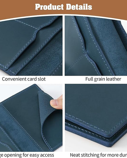 Jack&Chris Leather Passport Holder, Handmade Passport cover, Travel Wallet Cover Case for Men and Women, Leather Travel Documents Organizer Protector, JC107