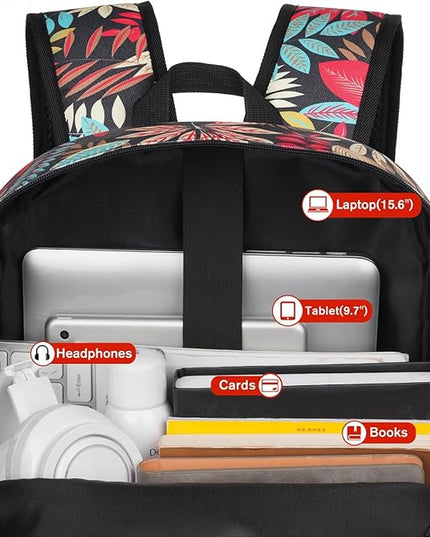 YAMTION Laptop Backpack Women,School Backpack Printing with USB Port for College Work Business Travel