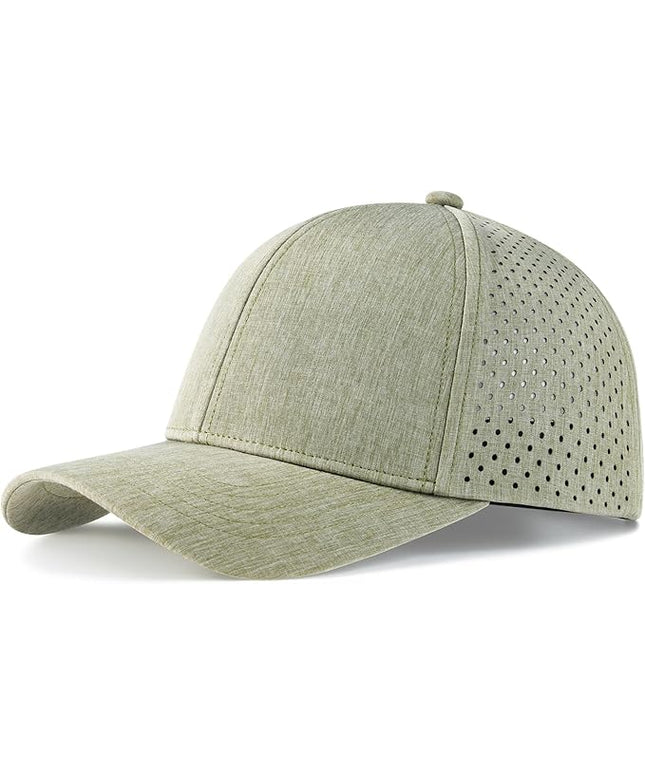 VOBOOM Men Snapback Trucker Hat, Baseball Cap for Breathable Side Laser Cut Holes