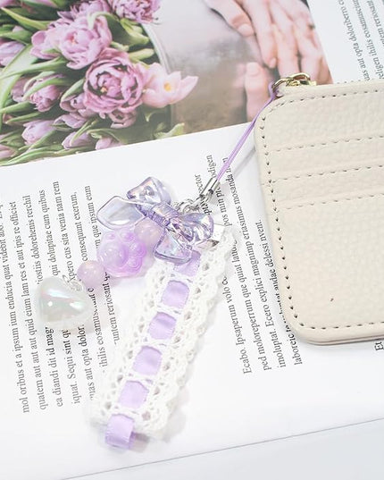 Beaded Camera Wrist Strap, Cute Phone Charms Strap, Pearl Bracelet Wrist Strap, Phone Keychain Decoration for Wallet