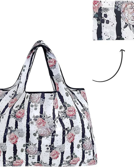 allydrew Large Foldable Tote Nylon Reusable Grocery Bags