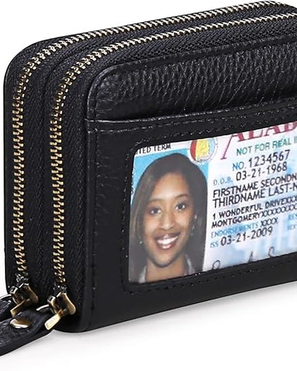 GOIACII Small Genuine Leather Wallet for Women, RFID Blocking Credit Card Holder Wallet