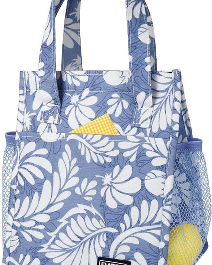 Fmeida Insulated Lunch Bag Women, 6.75L Small Lunch Bags with Multiple Pockets, Reusable Thermal Cooler Tote for Work, Office, Picnic, Travel | Hook and Loop Closure, Violet Whisper