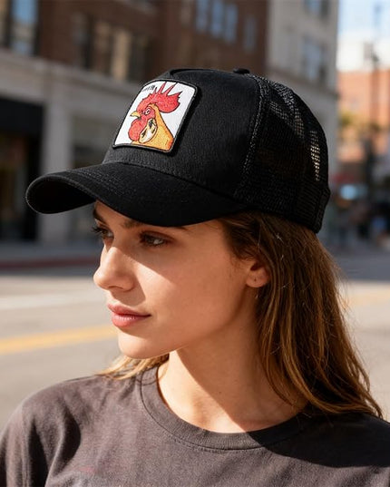 Classic Unisex Various Animal Series Embroidery Farm Adjustable Mesh Snapback Trucker Hat