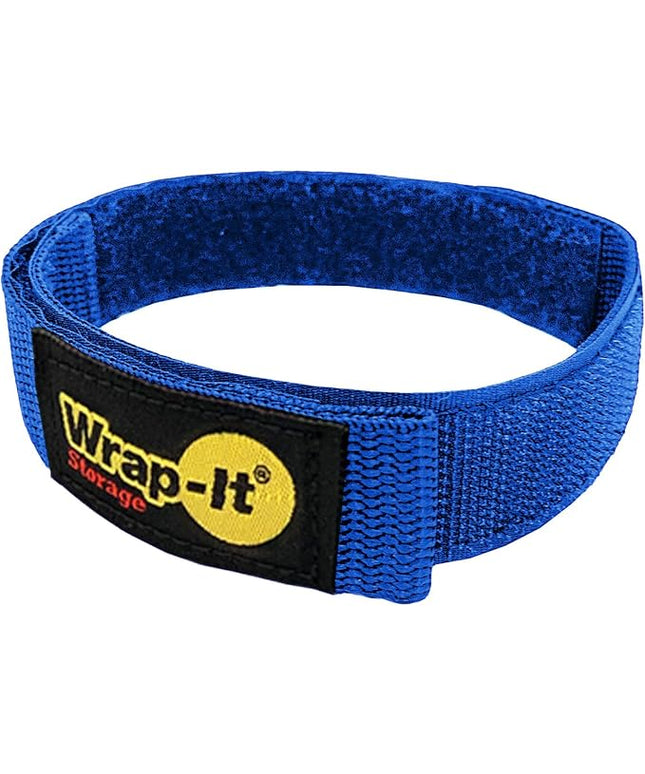 Quick-Straps by Wrap-It Storage - 18" (8-Pack) Blue - Hook and Loop Hose and Cable Organizers