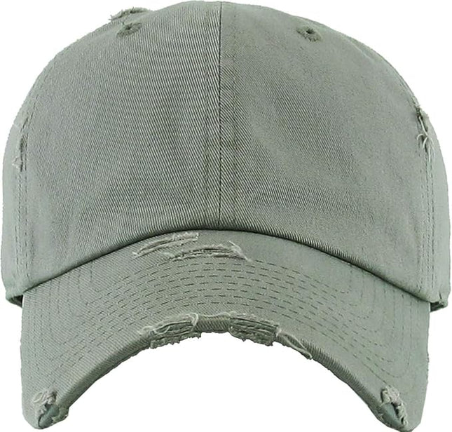 KBETHOS Vintage Washed Distressed Cotton Dad Hat Baseball Cap Adjustable Polo Trucker Unisex Style Headwear