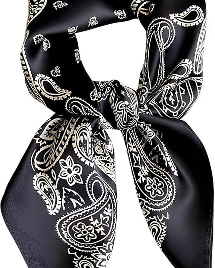 Dailyacc Hair Bandanas Scarf For Women Lightweight Fashion Neck Silk Satin Head Scarves For Sleeping Handbags Scarf