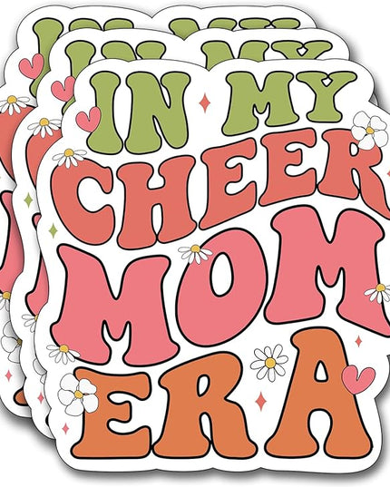 (3Pcs) in My Cheer Mom Era Sticker, Decorate Books Laptop Phone, Cheer Mom Era Water Bottles Kindles Stickers, Tumbler Sticker Waterproof Vinyl Decorate Sticker 3" Inch