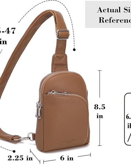 INICAT RFID Blocking Sling Bag Anti Theft Crossbody Bags Women Valentine's Day Gifts Travel Purses Vegan Leather