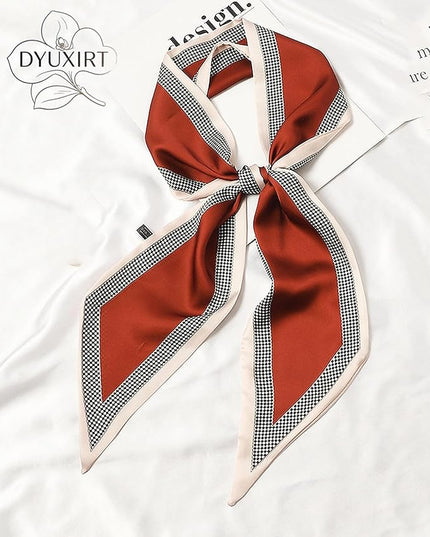 Head Scarf Purse Handle Neck Satin Hair Scarfs For Bag Lightweight Silky Long Thin Women's Fashion Scarves 59 * 5.9”