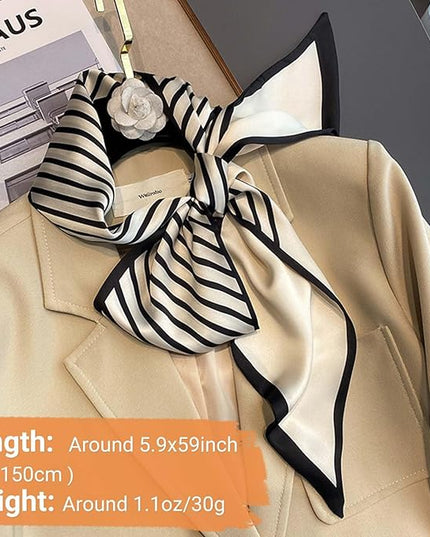 Dailyacc Hair Scarf for Women Fashion Silky Satin Headscarf Wrap Breathable Lightweight Neck Scarves For Handbag
