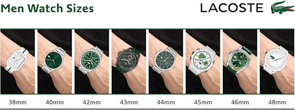 Lacoste.12.12 Men's Automatic Watch - Sporty Leather Strap - Water Resistant up to 5ATM/50 Meters - Self-Winding - Premium Fashion Timepiece - Gift for Him - 44mm