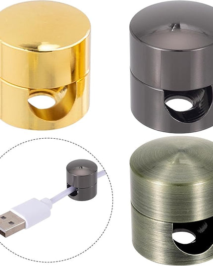 3 Sets Charger Holders for Cords, Gold/Silver/Antique Copper Adjustable Cable Anchor Holders, Adhesive Metal Cord Clips, Cable Management Wire Organizers for Desk, Office, Nightstand