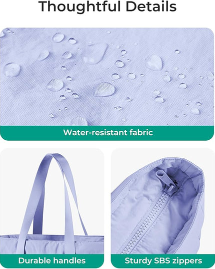 BAGSMART Tote Bag for Women, Tote Bag with Zipper Work Tote with Compartments Nurse Shoulder Hanbag for Travel, Gym