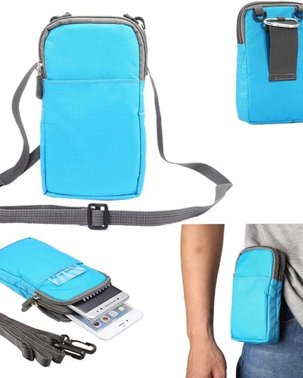 Universal Crossbody Cell Phone Purse Waist Pack Bag for Outdoor Sports Moblie Phone Carrying Cases Shoulder Belt Bag Pouch for iPhone 7 6/6S Plus Samsung Galaxy Phones Under 6.0'' from WaitingU