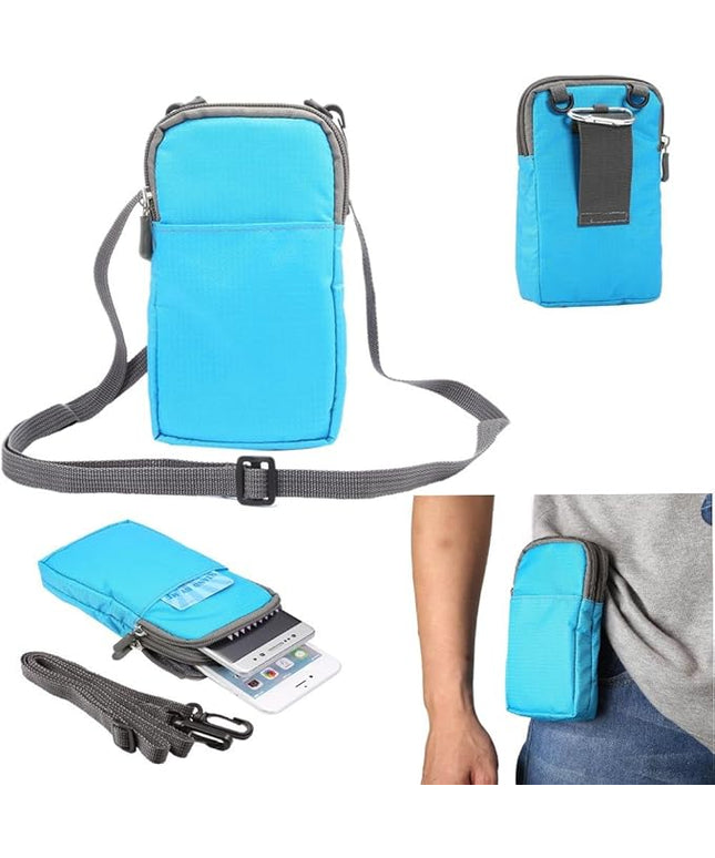 Universal Crossbody Cell Phone Purse Waist Pack Bag for Outdoor Sports Moblie Phone Carrying Cases Shoulder Belt Bag Pouch for iPhone 7 6/6S Plus Samsung Galaxy Phones Under 6.0'' from WaitingU