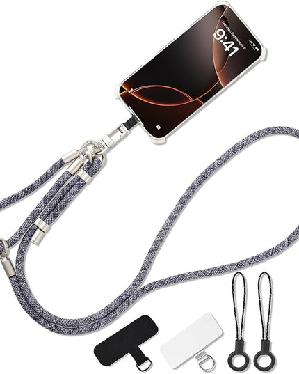 3-in-1 Adjustable Phone Lanyard Crossbody Cell Phone Neck Strap Universal Mobile Wrist Lanyard