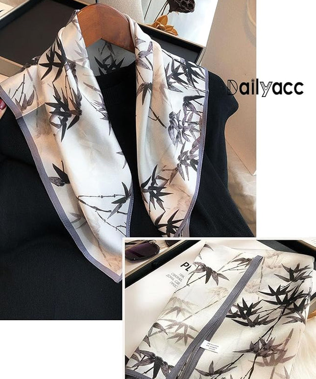 Dailyacc Hair Bandanas Scarf For Women Lightweight Fashion Neck Silk Satin Head Scarves For Sleeping Handbags Scarf