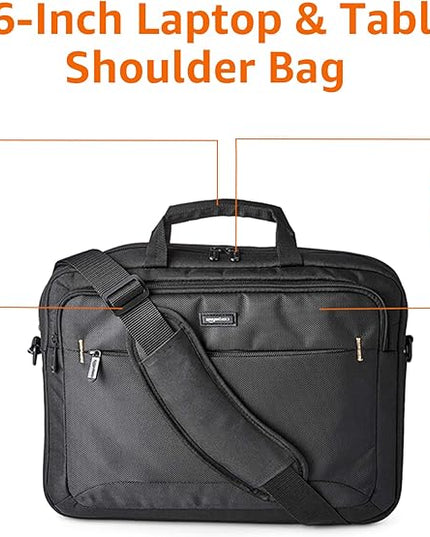 Amazon Basics Laptop Carrying Case Shoulder Strap, 10-pack, 15.6 inch, Black