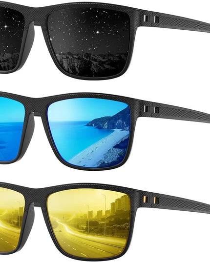 Polarized Sunglasses Men Women, Mens Sunglasses Lightweight UV Sun Glasses for Fishing Driving Golf