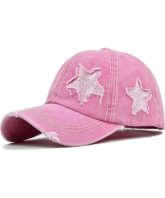 YeeHeen Ponytail Baseball Cap for Women High Messy Bun Caps Washed Cotton Hats