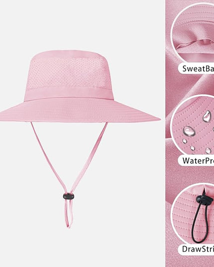 ZOORON Boonie Hat UPF 50+ Cooling Sun Hat for Men and Women,Wide Brim Bucket Hats with UV Protection for Safari Hiking Beach