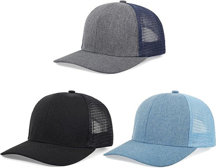 kozinu Unisex Trucker Hats Blank Mesh Snapback Hats Sport Plain Baseball Caps Adjustable Fitted Hat