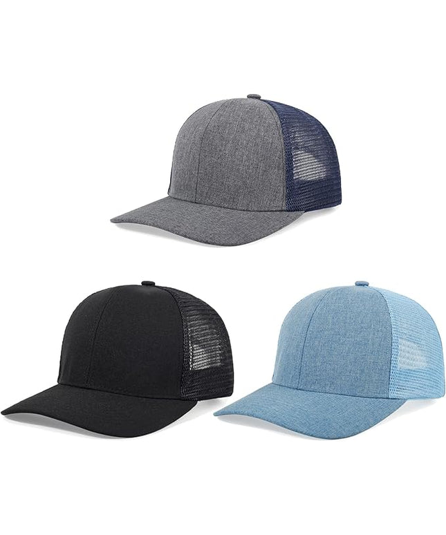 kozinu Unisex Trucker Hats Blank Mesh Snapback Hats Sport Plain Baseball Caps Adjustable Fitted Hat