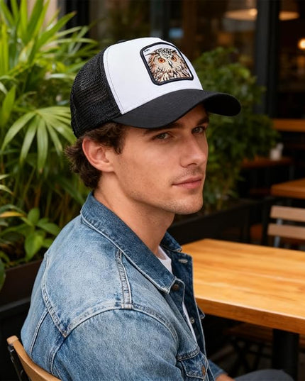 Classic Unisex Various Animal Series Embroidery Farm Adjustable Mesh Snapback Trucker Hat
