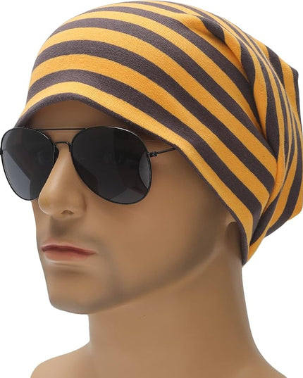 ZLYC Cotton Thin Slouchy Beanie Hat for Men Women Fashion Soft Stretch Knit Skull Cap