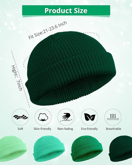 SATINIOR Trawler Beanie Watch Hat Roll-up Edge Skullcap Fisherman Beanie for Women Men