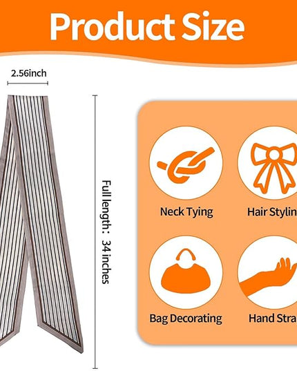 24PCS Fashion Scarves for Women Multifunctional Neck Scarves Purse Scarf Headbands for Bags Hair Accessories