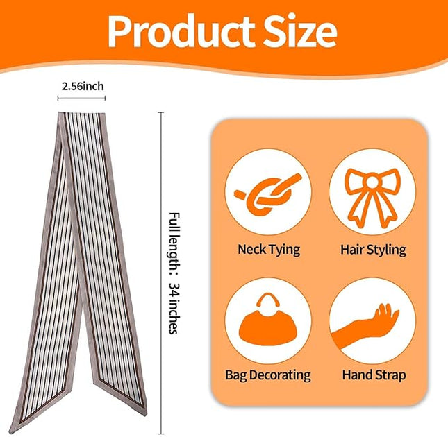 24PCS Fashion Scarves for Women Multifunctional Neck Scarves Purse Scarf Headbands for Bags Hair Accessories