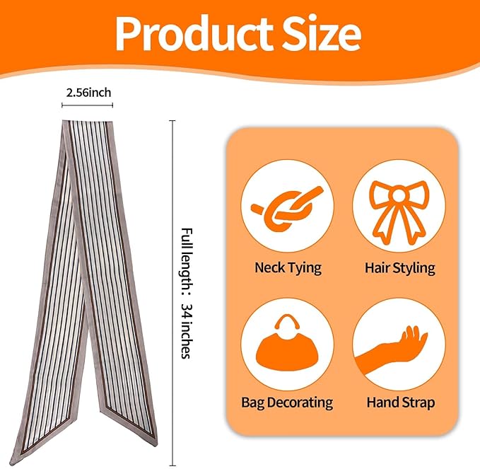 24PCS Fashion Scarves for Women Multifunctional Neck Scarves Purse Scarf Headbands for Bags Hair Accessories