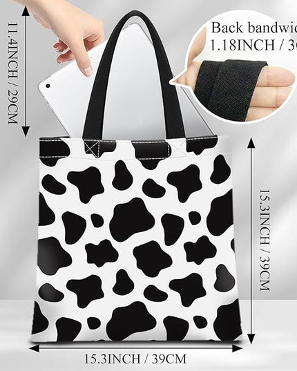 Canvas Tote Bag for Women，Cute Heavy-Duty Shoulder Bag with Zipper Pocket -Travel Tote for Grocery, Gym,Shopping