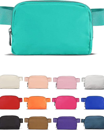 YOSHUYUKI Waist Belt Bag for Women Lulu Dupes Mini Small Crossbody Purse Sling Cute Fashion Waterproof Fanny Pack Over The Shoulder Bags Fashionable Travel Running Belt Pouch Bum Bag Peppermint Green
