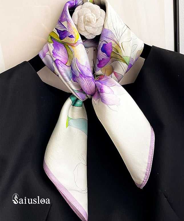 Neck Scarf For Womens Silky Head Scarves Hair Bandanas Square Scarf Fashion Accessories lightweight