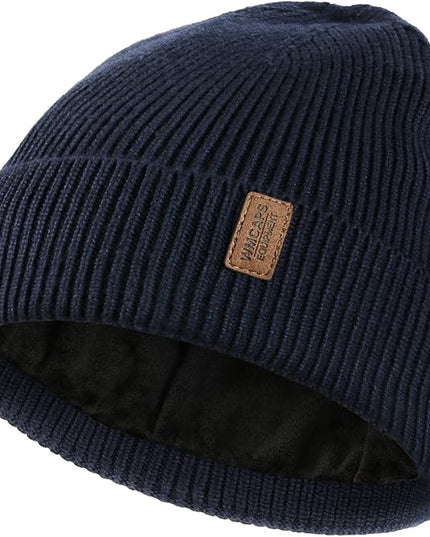 Wmcaps Winter Beanie for Men Women, Fleece Lined Beanie Soft Warm Knit Hat Ski Stocking Cuffed Cap